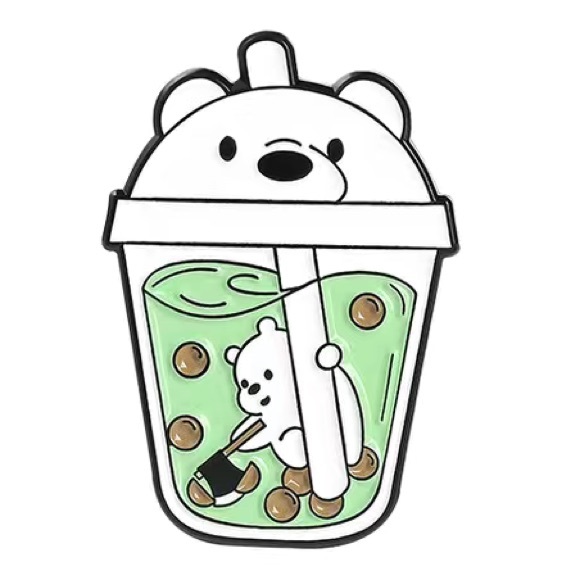ONE Kawaii Boba Animal Enamel Pin - Picture 7 of 8